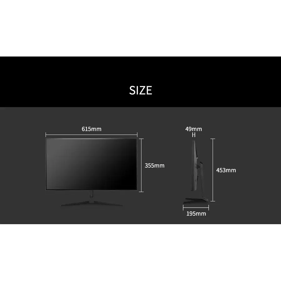 IPS 27인치 베젤리스 QHD 사무용 평면 모니터