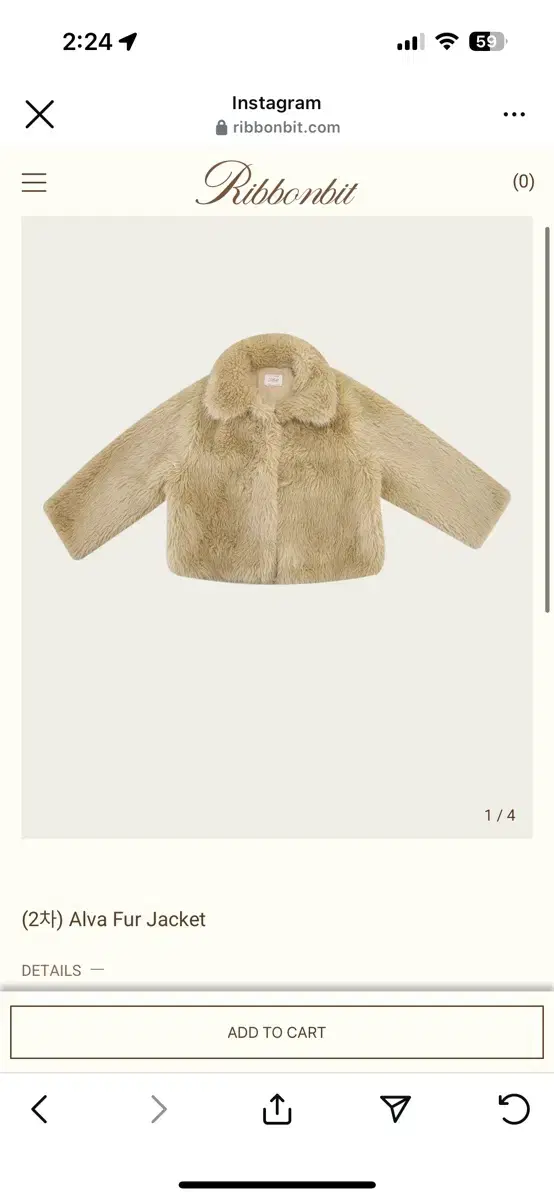 리본빛 리본빗 퍼자켓 Alva Fur Jacket