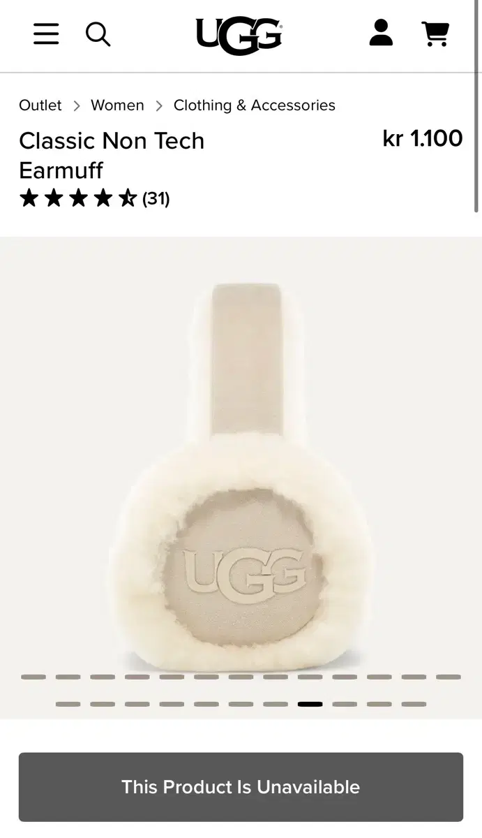 UGG 이어머프 classic non tech ear muff