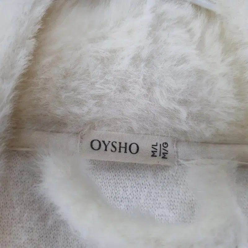 F4338 OYSHO 여ML 크림 털 벨트 퍼 코트/더크