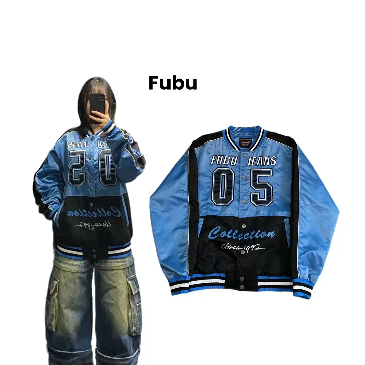 FUBU 후부 올드스쿨 레이싱 스타디움 자켓