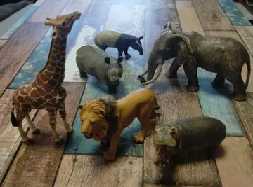 동물 피규어 다마 동물 공원 코끼리 사자 하마 코뿔소 기린 박쥐