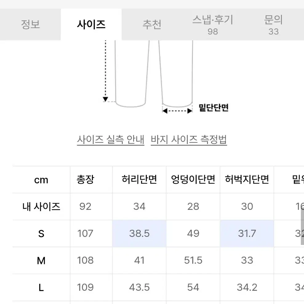 포트너스 카펜터 와이드 딥 블루 진