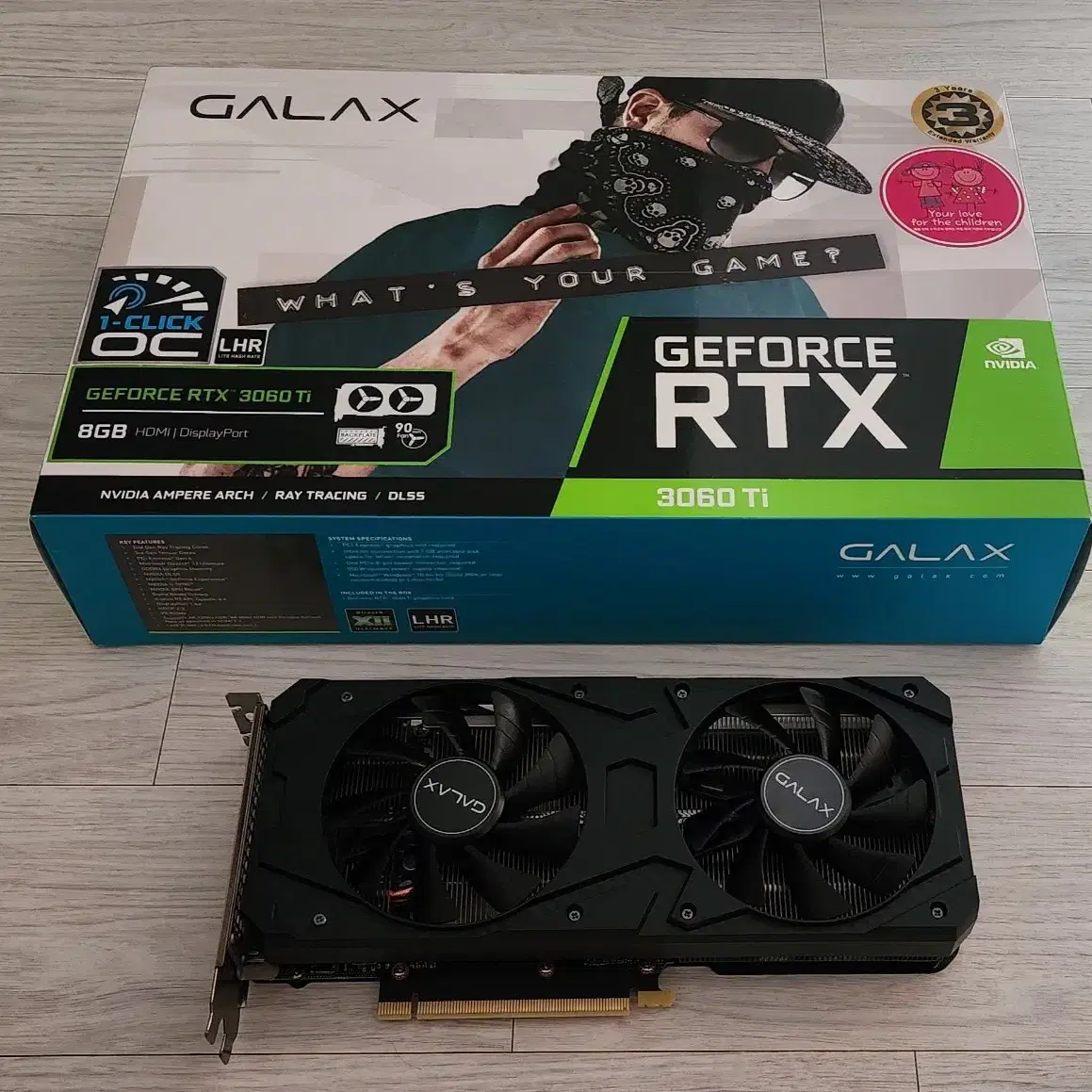 갤럭시 GALAX 지포스 RTX 3060 Ti D6 8GB LHR