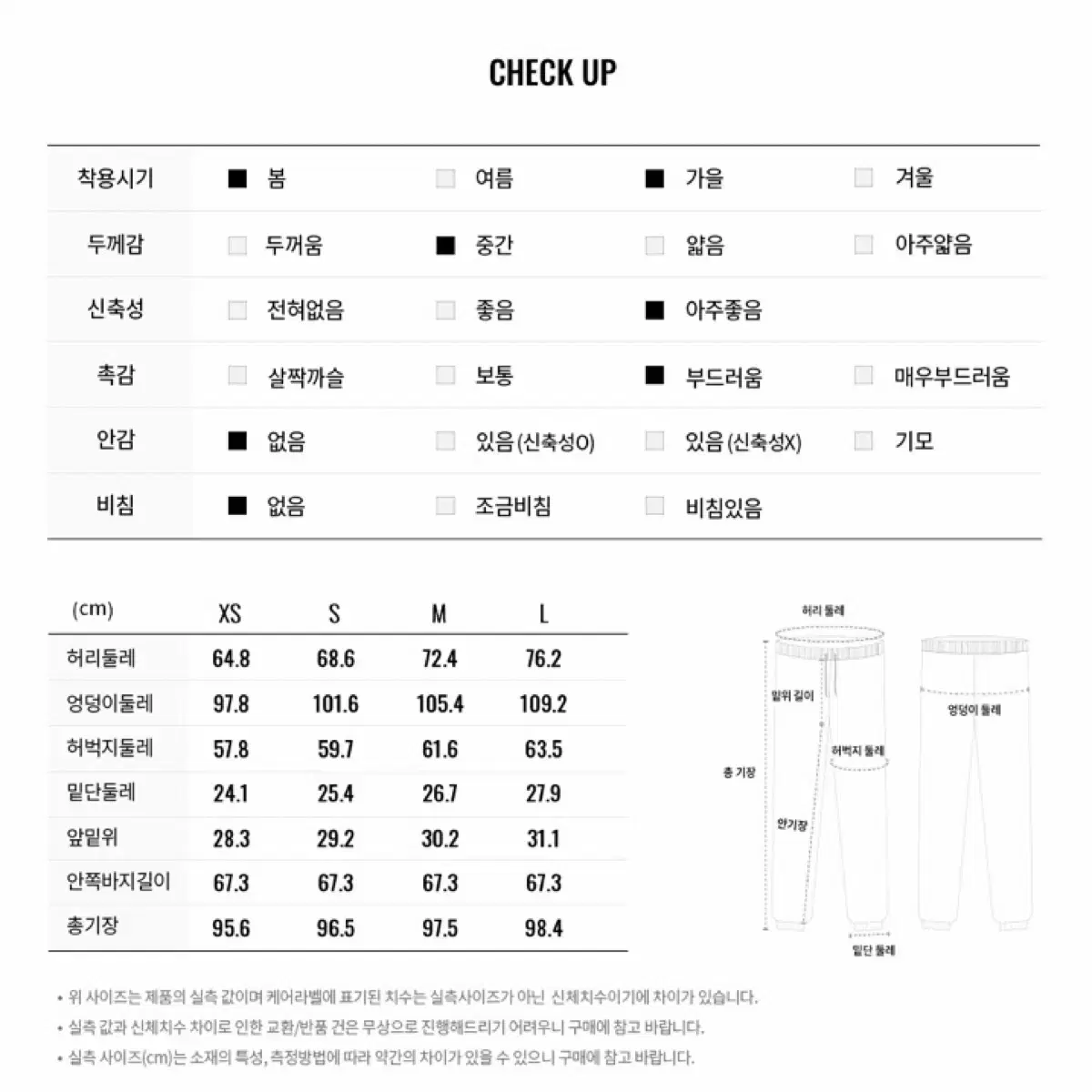 [새상품 택포] 지오다노 조거핏 스웨트팬츠 xs