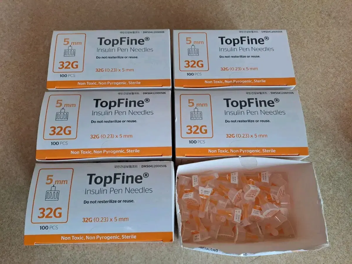 topfine 32G x 5mm + 채혈침 일괄