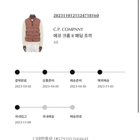 씨피컴퍼니 에코크롬R 다운 베스트