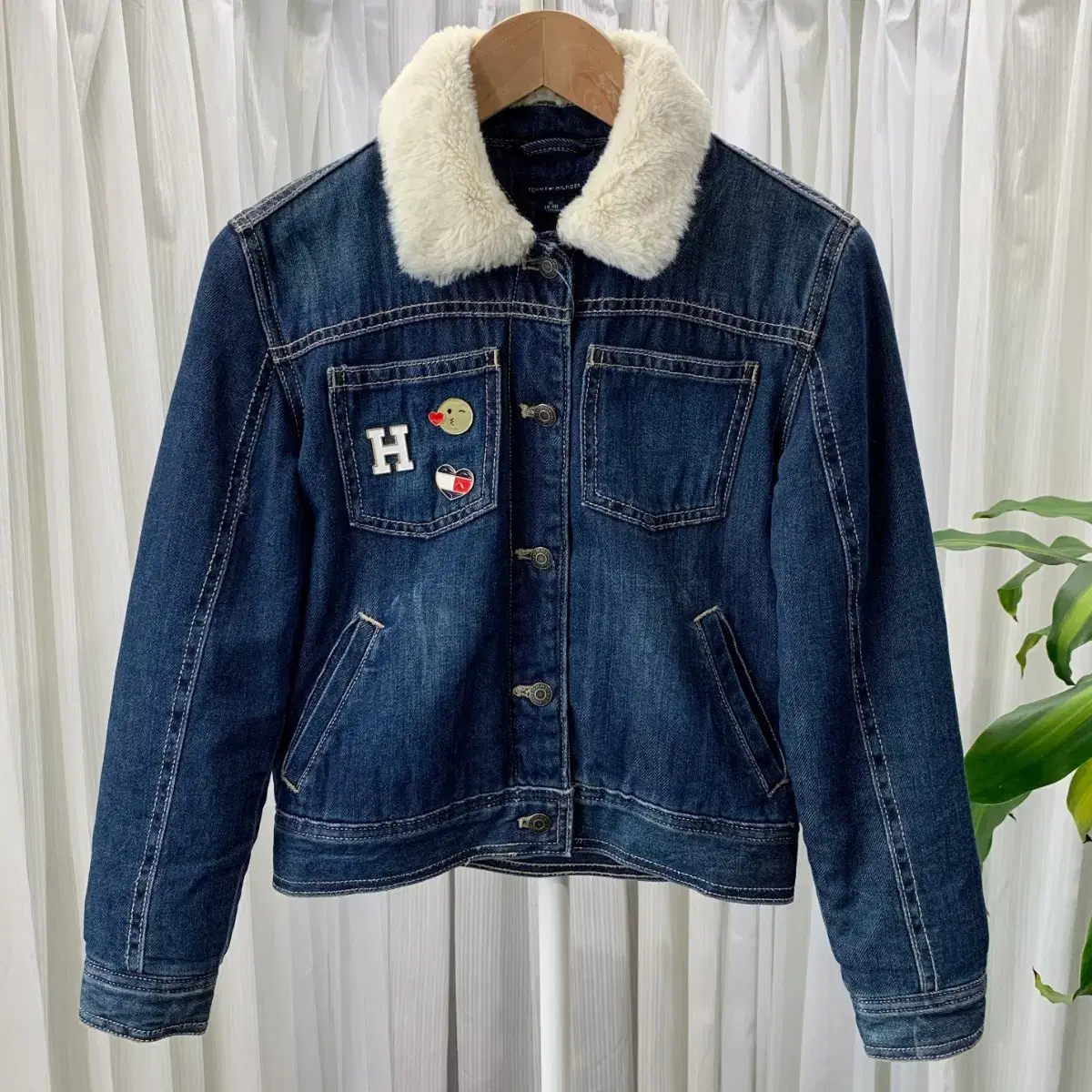 타미힐피거 TOMMY HILFIGER 키즈 양털 데님자켓