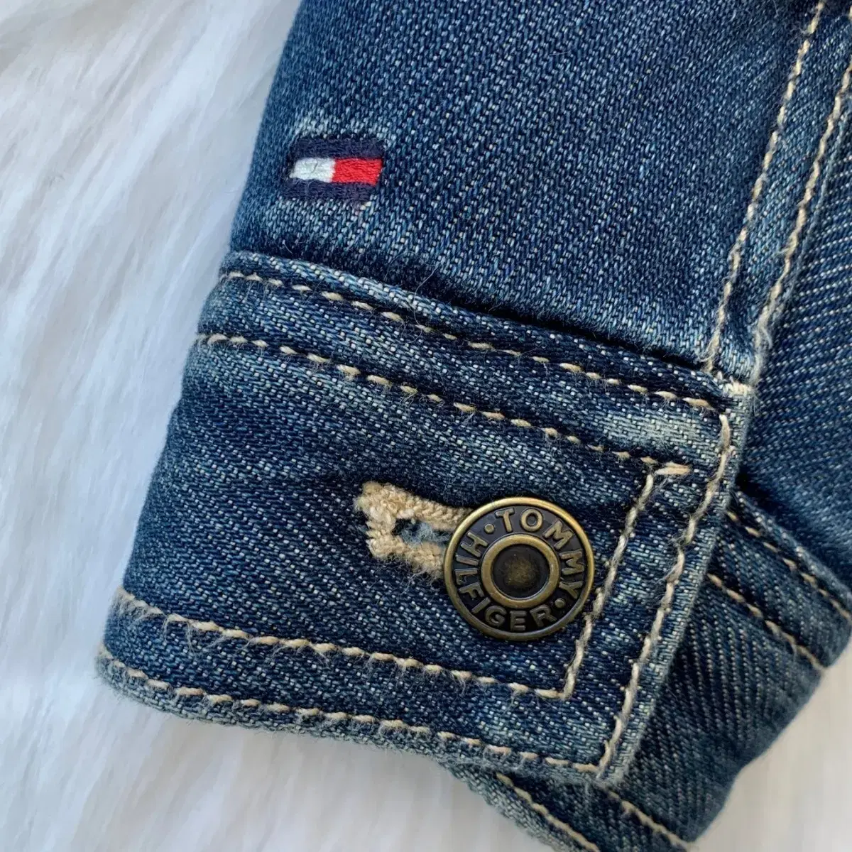 타미힐피거 TOMMY HILFIGER 키즈 양털 데님자켓