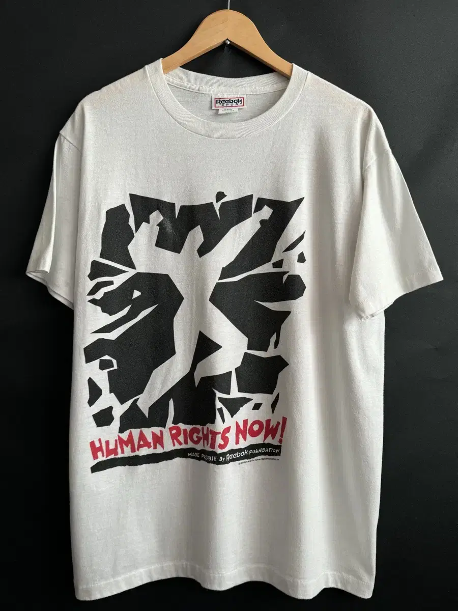 빈티지 88s HUMAN RIGHTS NOW X Reebok(리복) 티셔