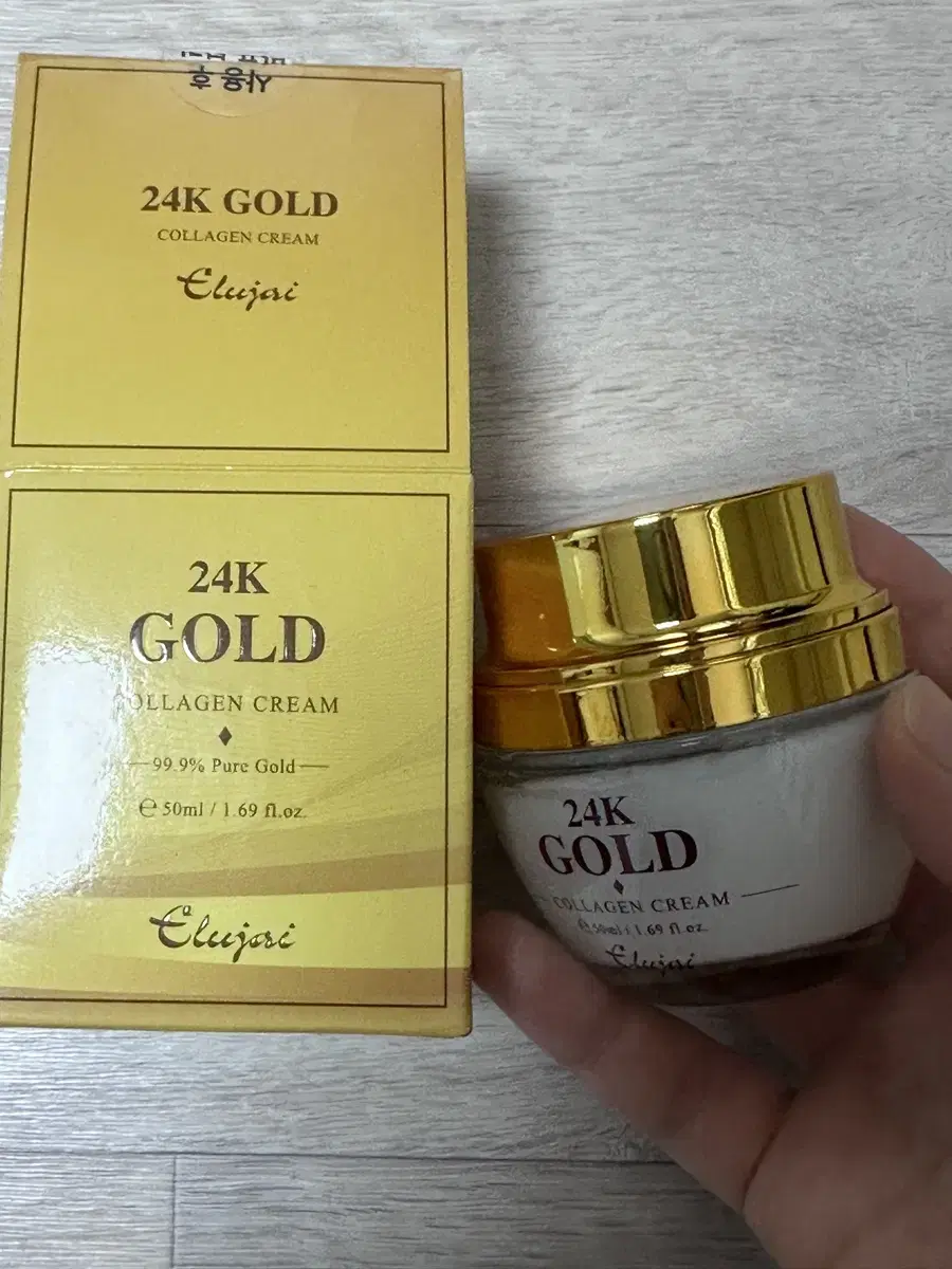 새상품 엘루자이 24k 골드 콜라겐 영양크림 50ml