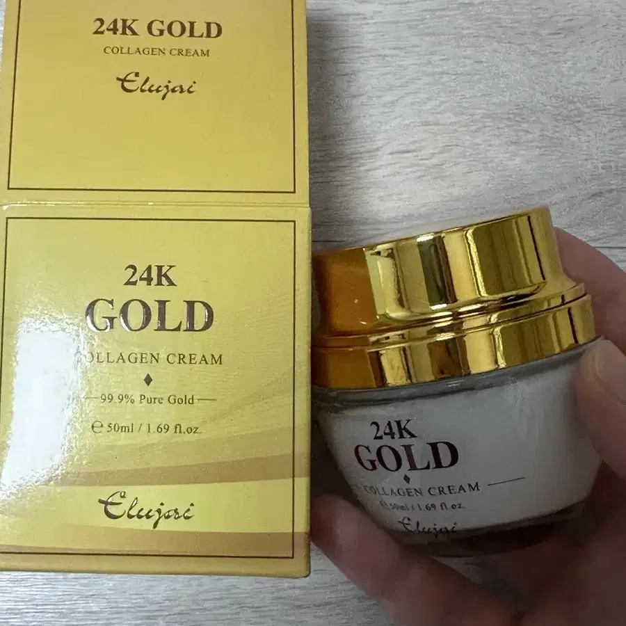 새상품 엘루자이 24k 골드 콜라겐 영양크림 50ml