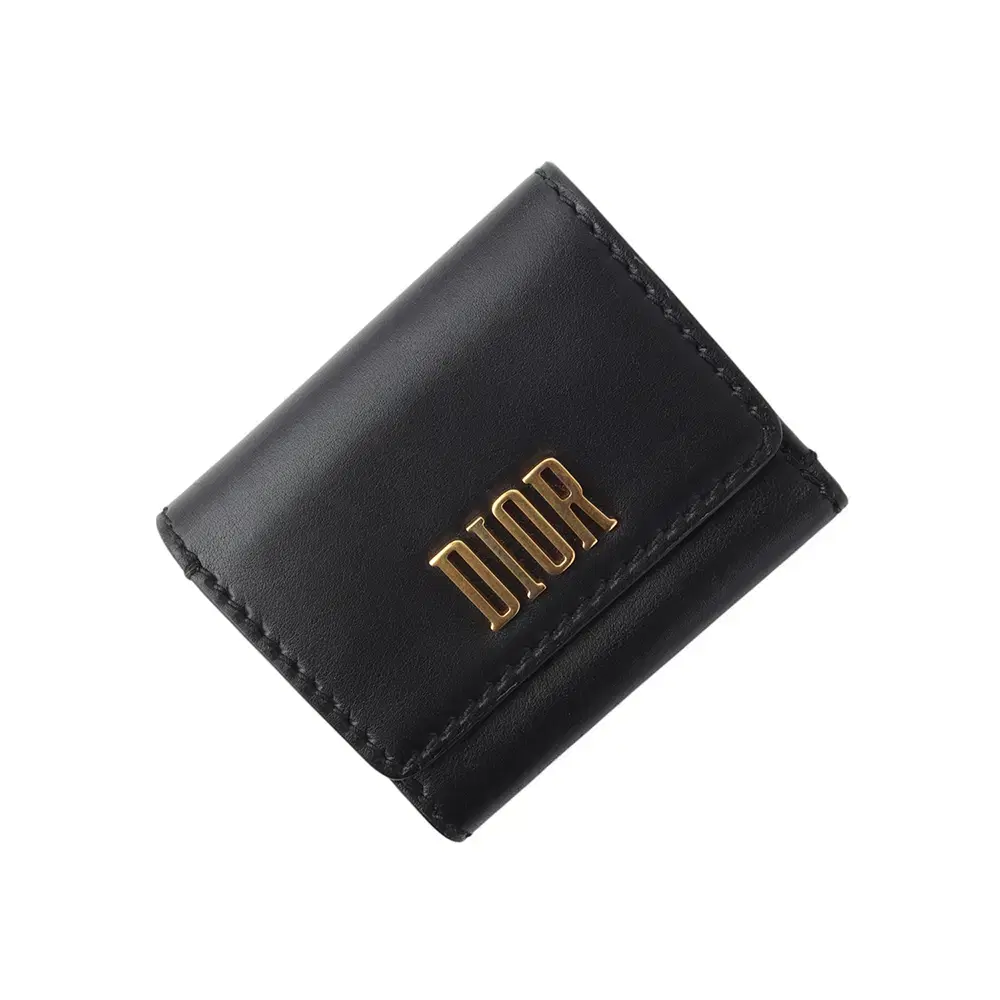 디올 램스킨 금장 DIOR 로고 레터링 3단 여성반지갑34279-8