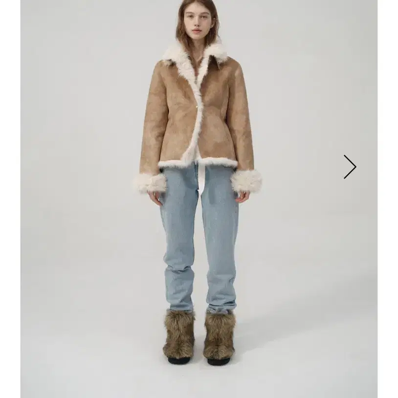 더바넷 katey eco shearling jacket