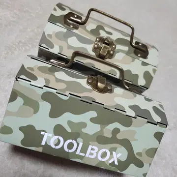 [미사용 새상품]칼디 카모 패턴 소형 툴 박스