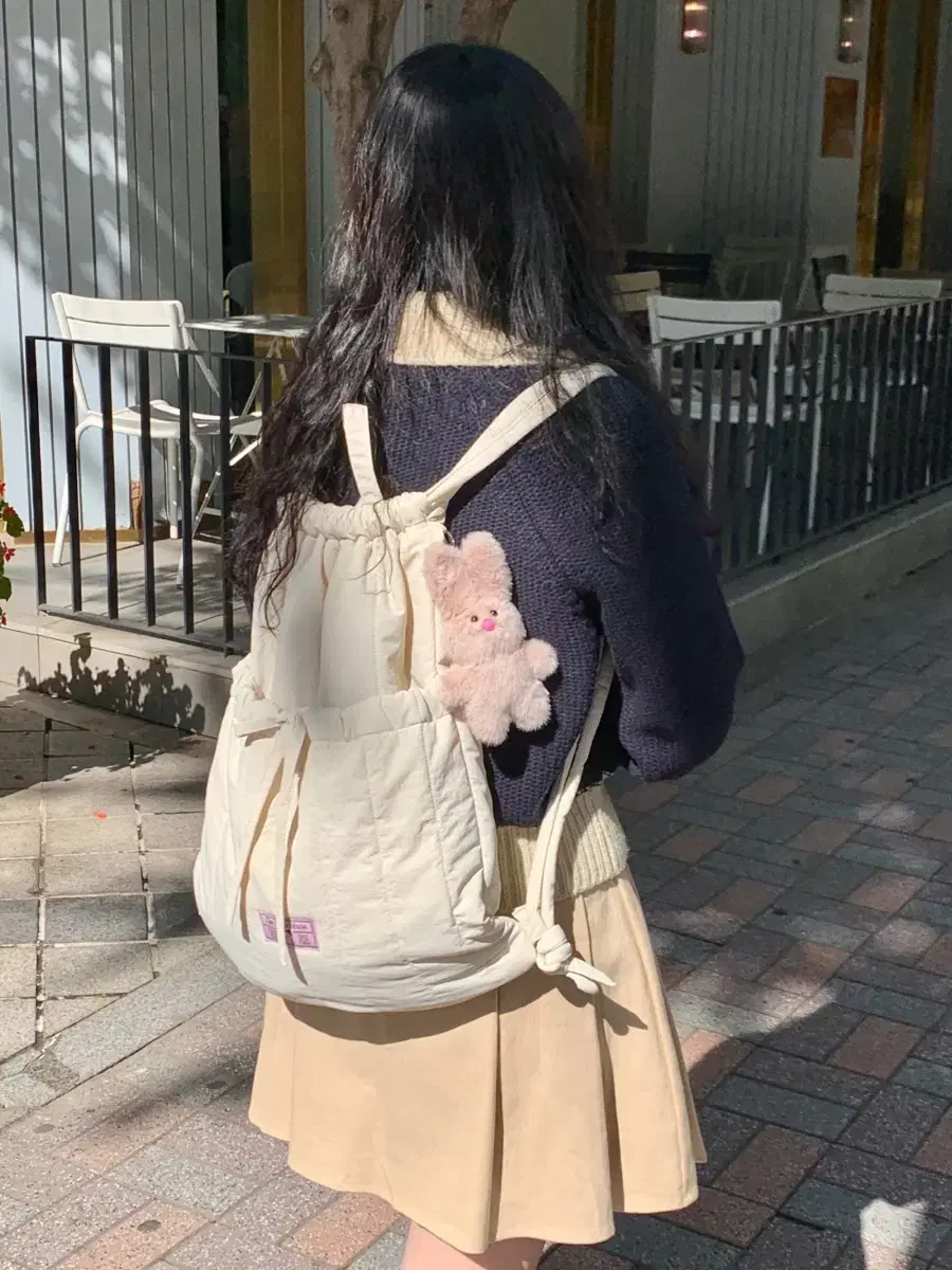 padded ribbon string bag 가방