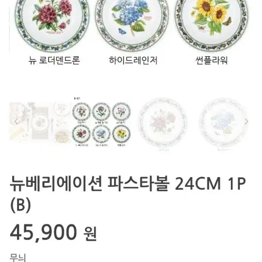 영국포트메리온 베리에이션 파스타볼 대형24cm6개 새상품