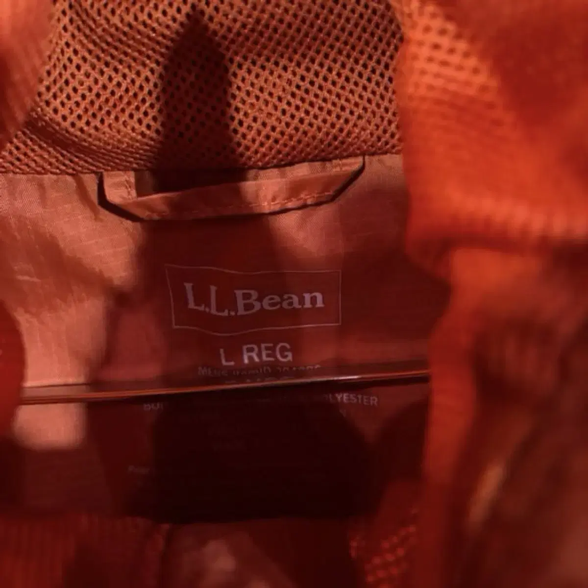 LLBean 재팬 오렌지 나일론 바람막이