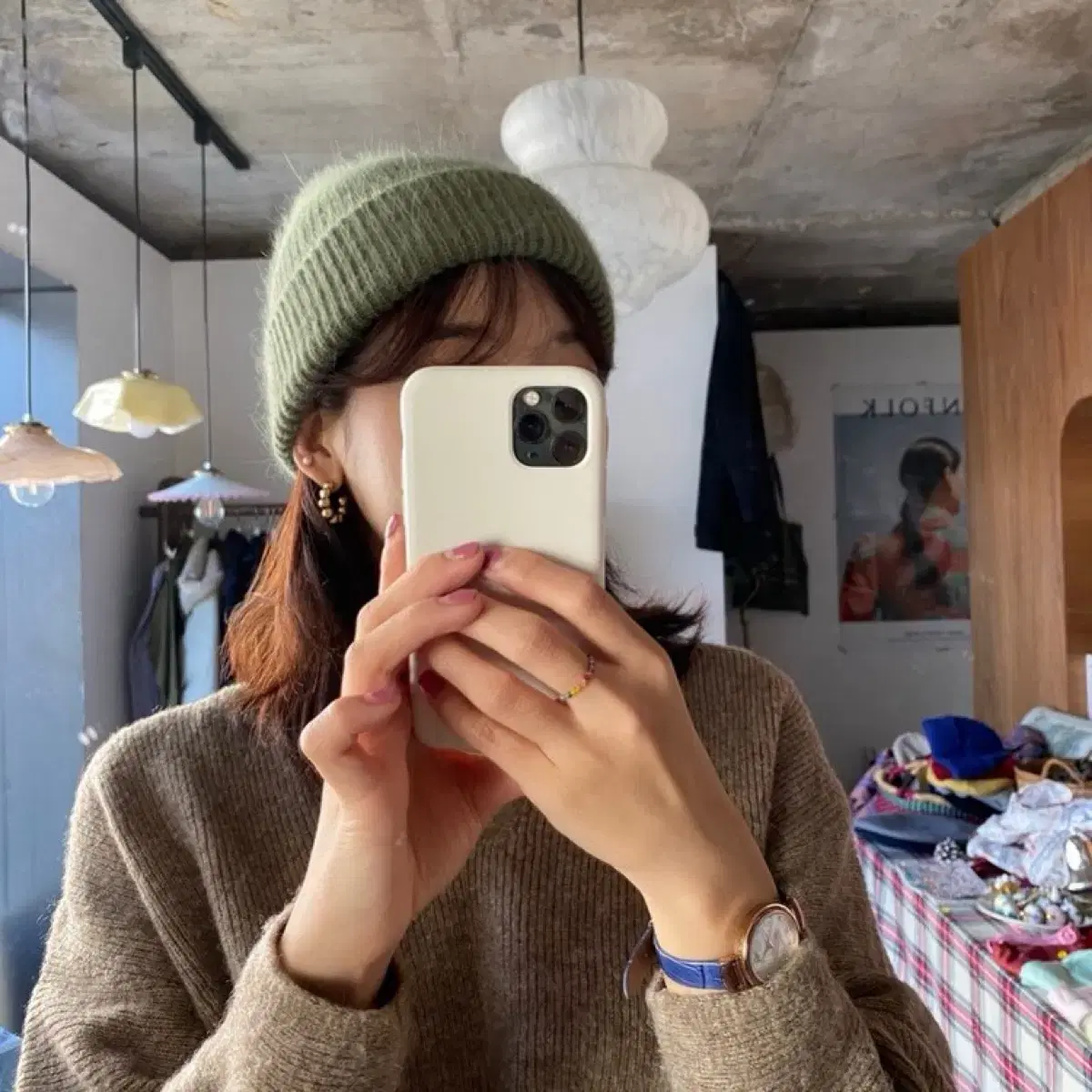 미라벨 앙고라 비니  beanie