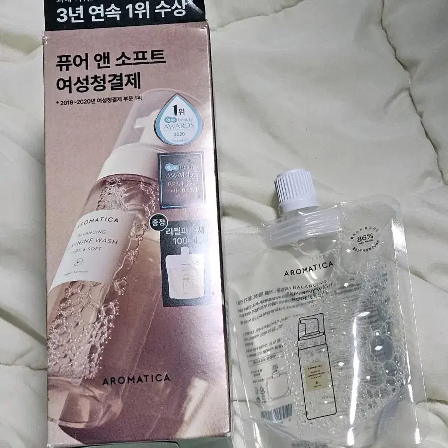 아로마티카 퓨어앤소프트 여성청결제 리필 100ml