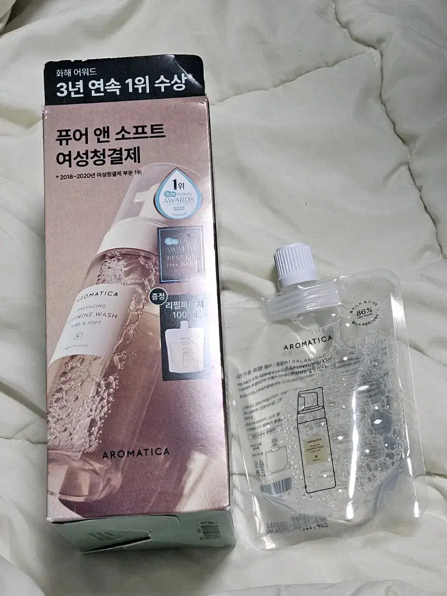 아로마티카 퓨어앤소프트 여성청결제 리필 100ml