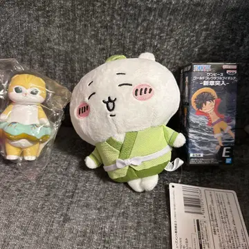 [컨디션 최상] 원피스 루피 피규어 외 봉제인형 세트