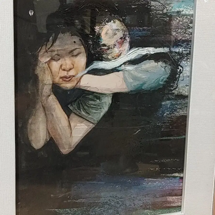 인물종이에 유채그림