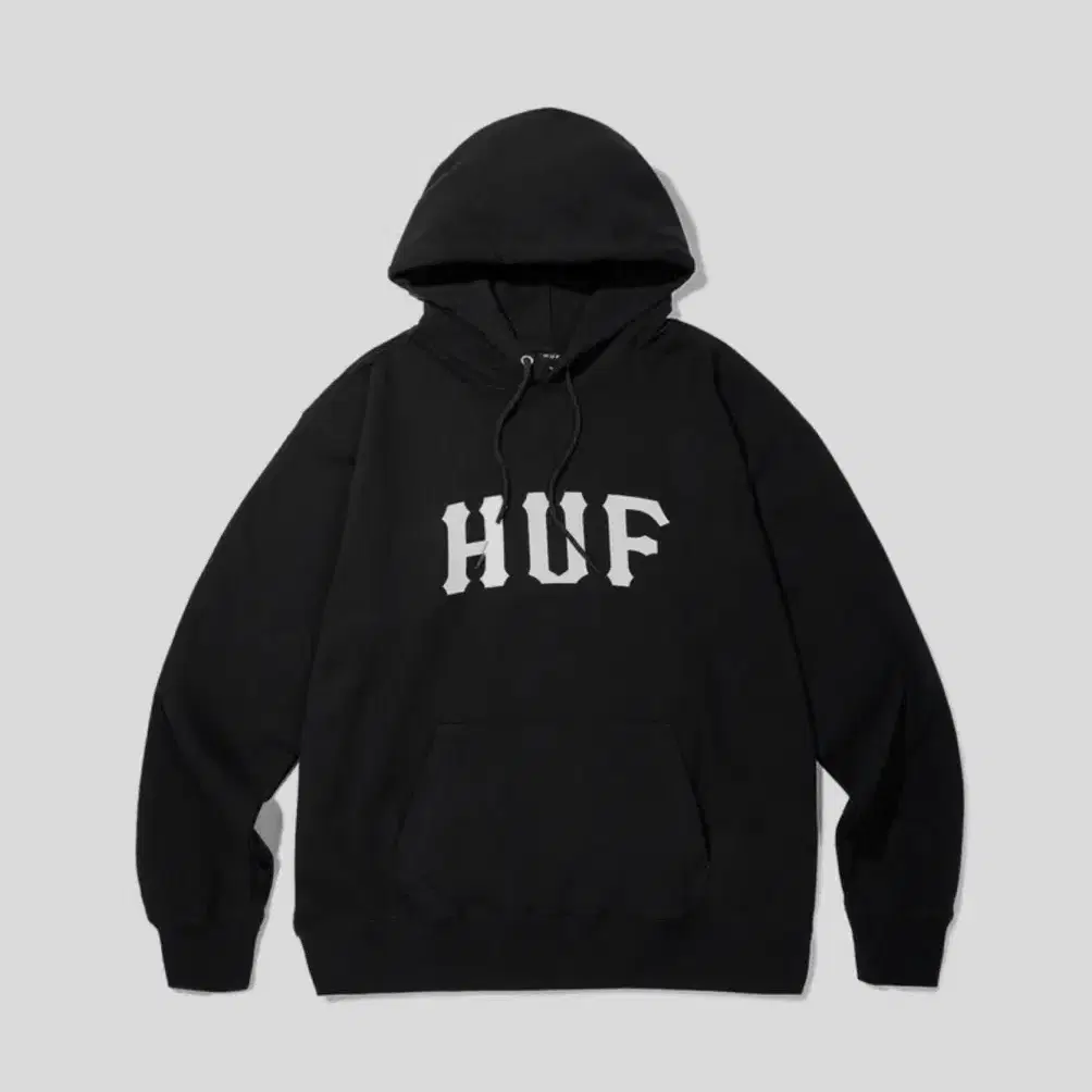 HUF ARCH LOGO HOODIE BLACK M