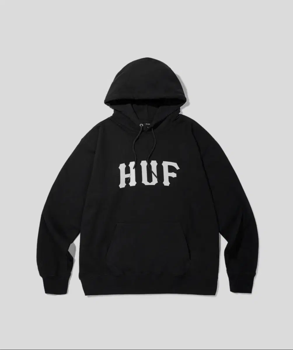 HUF ARCH LOGO HOODIE BLACK M