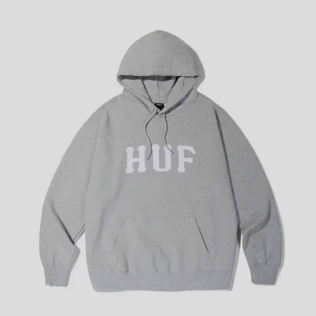 HUF ARCH LOGO HOODIE GRAY M