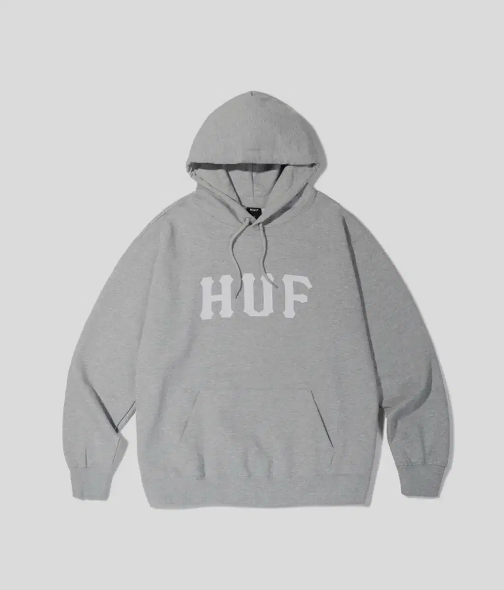 HUF ARCH LOGO HOODIE GRAY M