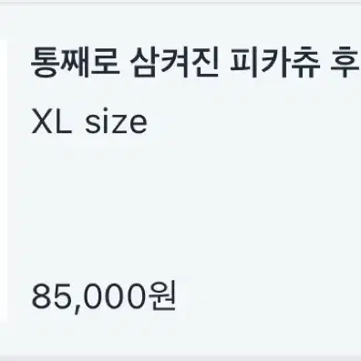 아이앱 피카츄 후드티 XL