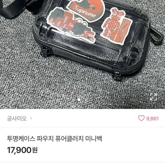 투명케이스 미니백 새상품