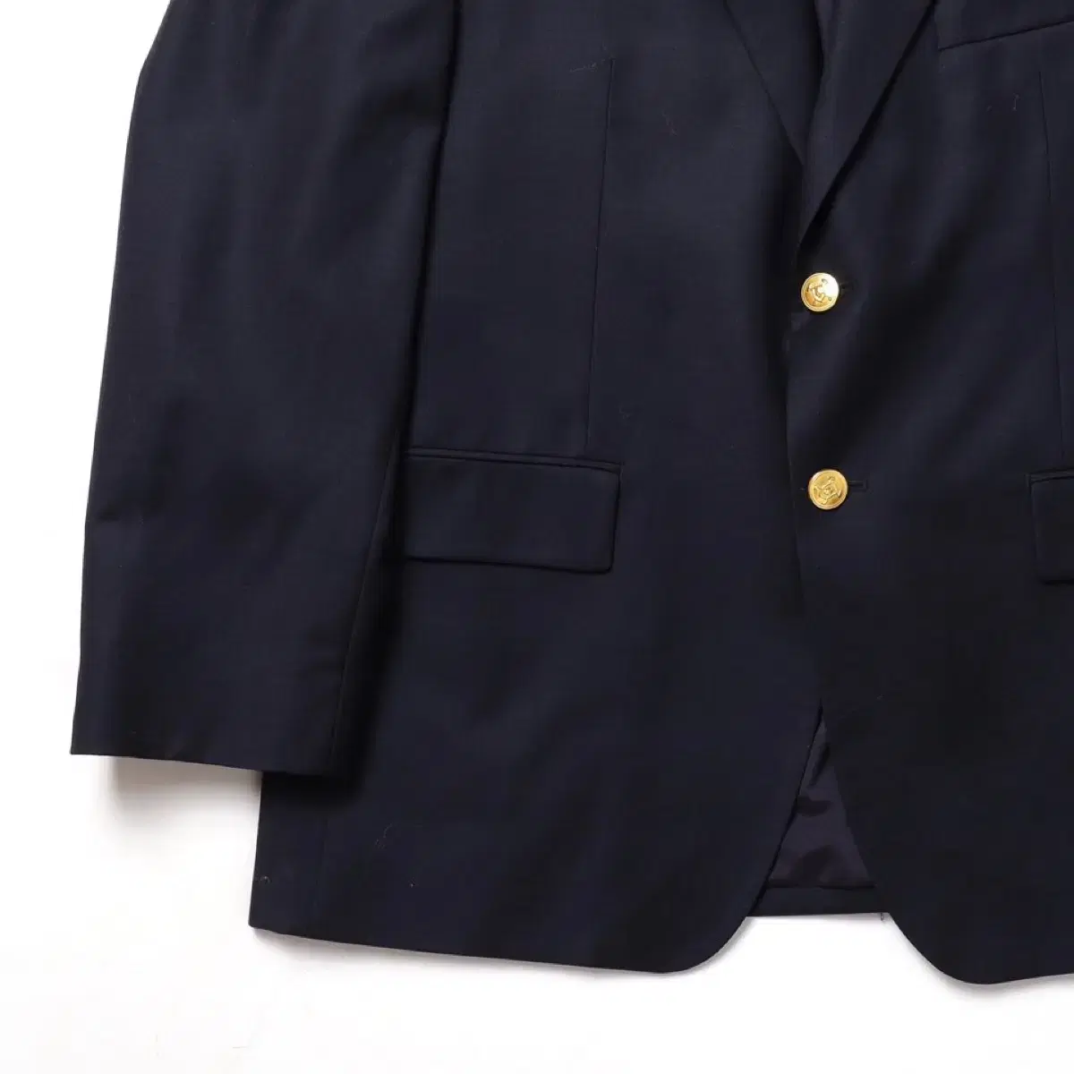 로렌 랄프로렌 2B Gold Button Wool Blazer