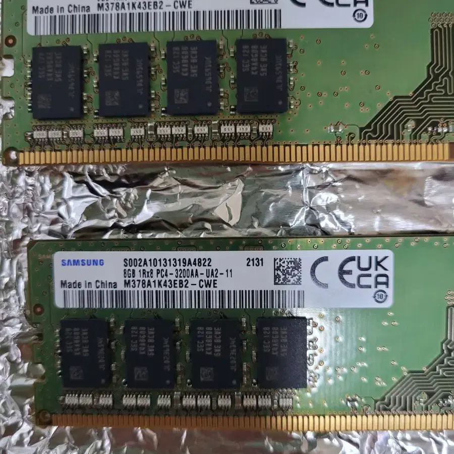 삼성 ddr4 8gb 램 2장 판매합니다.