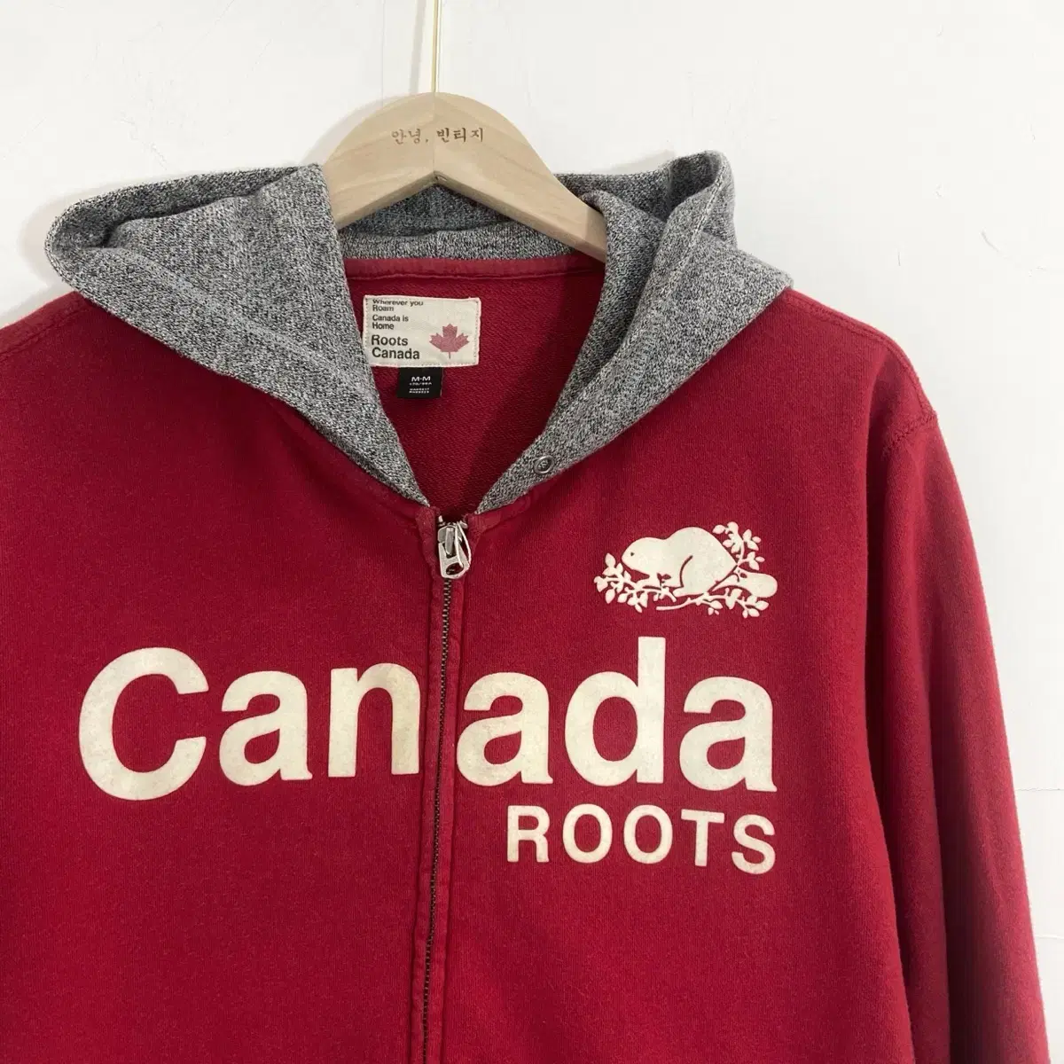 캐나다 루츠 후드집업 M(100) Canada Roots Zip up