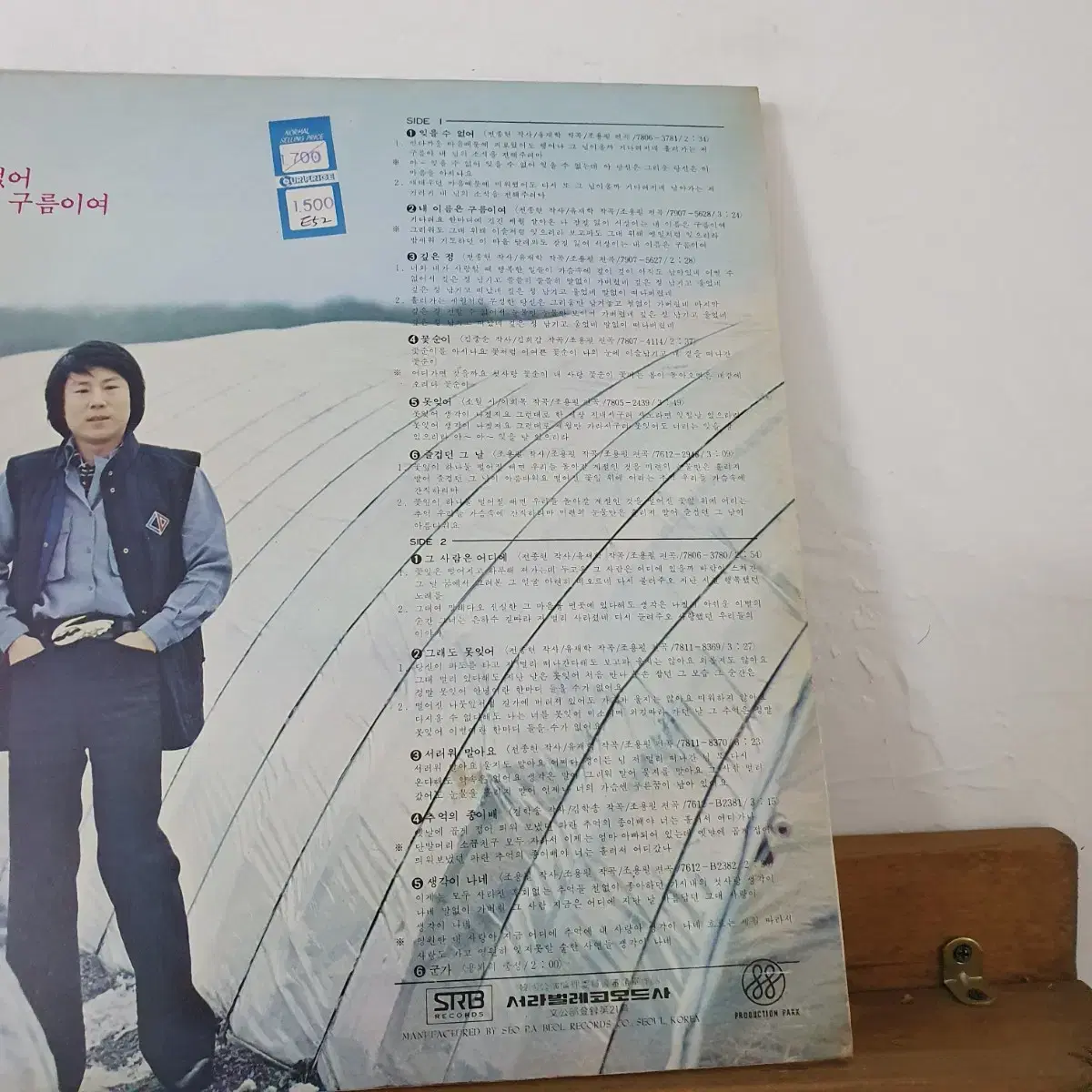 조용필 LP  1980  잊을수없어  내이름은구름이여   깊은정