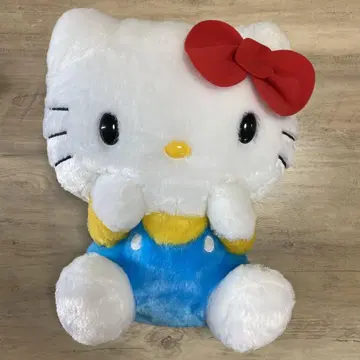 헬로 키테기타 점보 블루 오버올 봉제 인형 봉제 인형