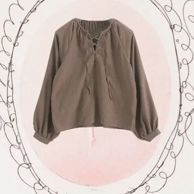 V natural eyelet blouse