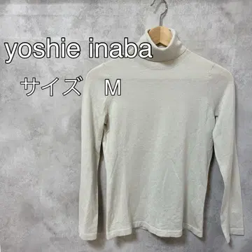 yoshie inaba 라메 믹스 상의 캐시미어 51퍼센트 M사이즈