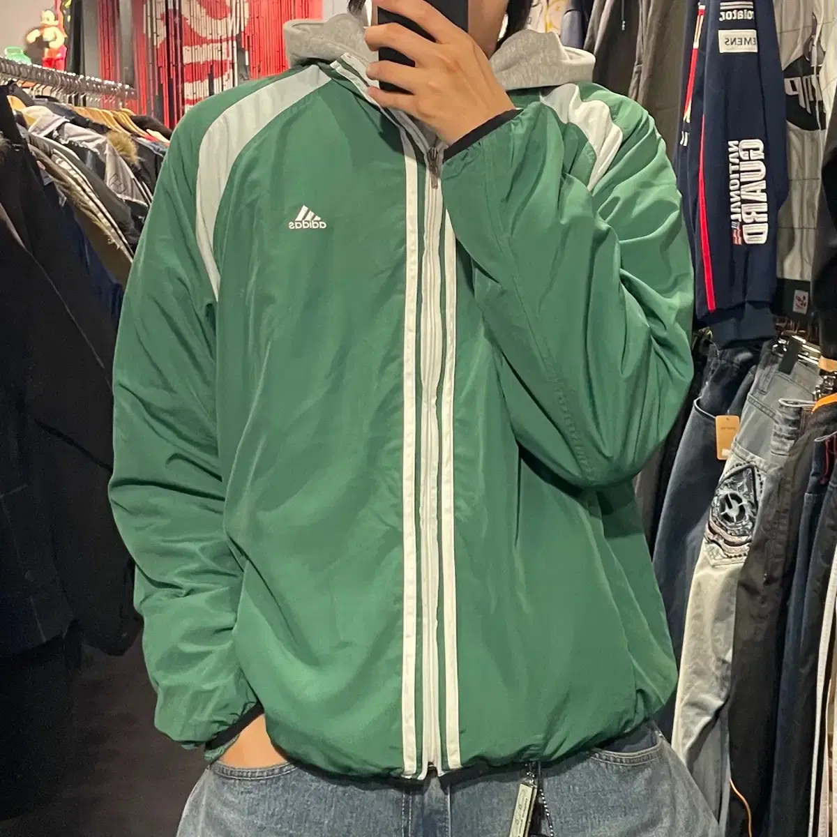 [IM] adidas 아디다스  그린 올드스쿨 바막