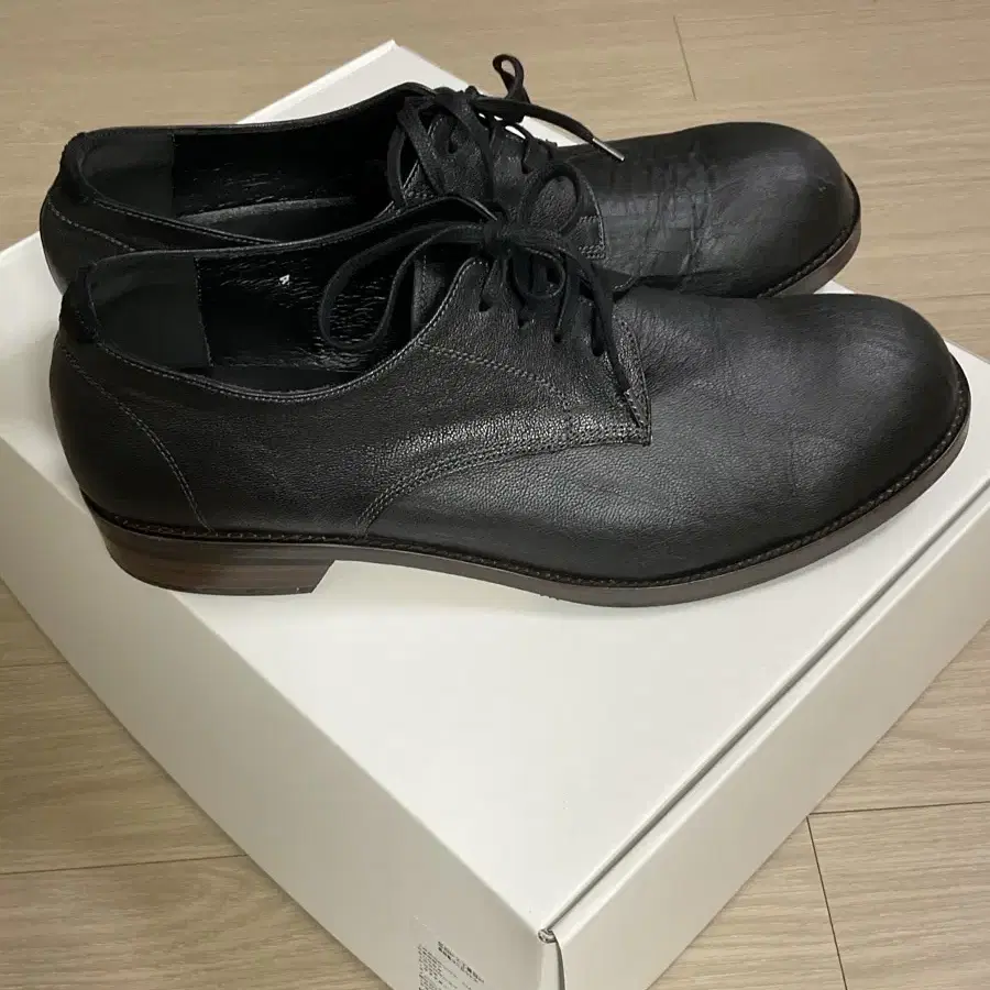 [4] 폴리테루 derby shoes - black(brown sole)