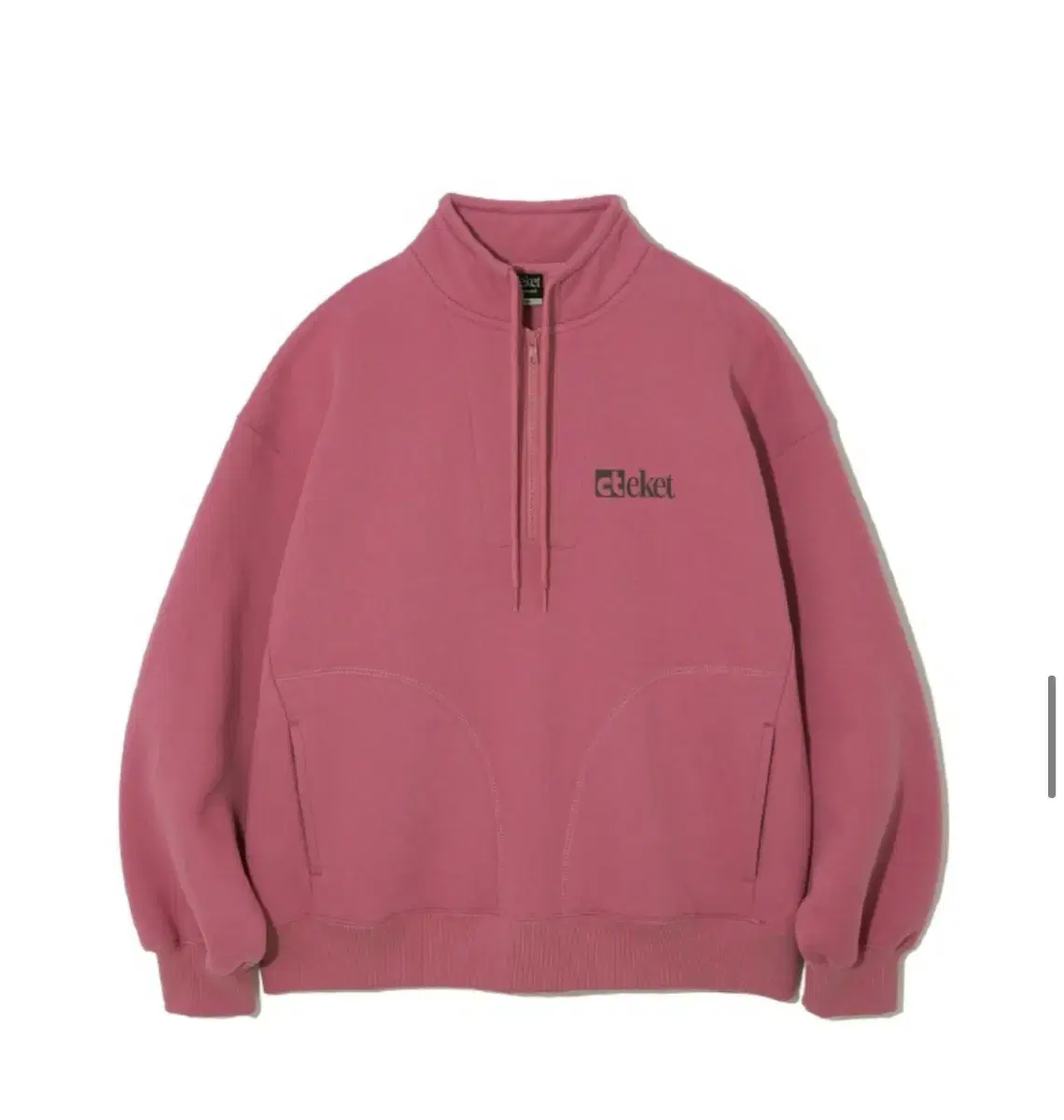 테켓 하프집업 Plan Half Zip-Up Sweatshirt Pink