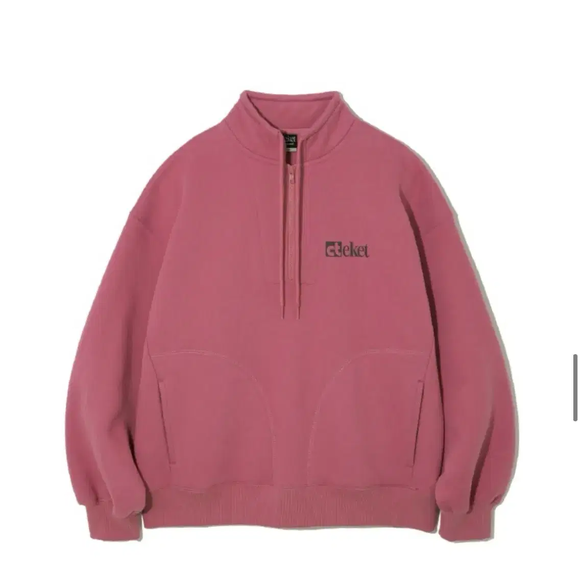 테켓 하프집업 Plan Half Zip-Up Sweatshirt Pink