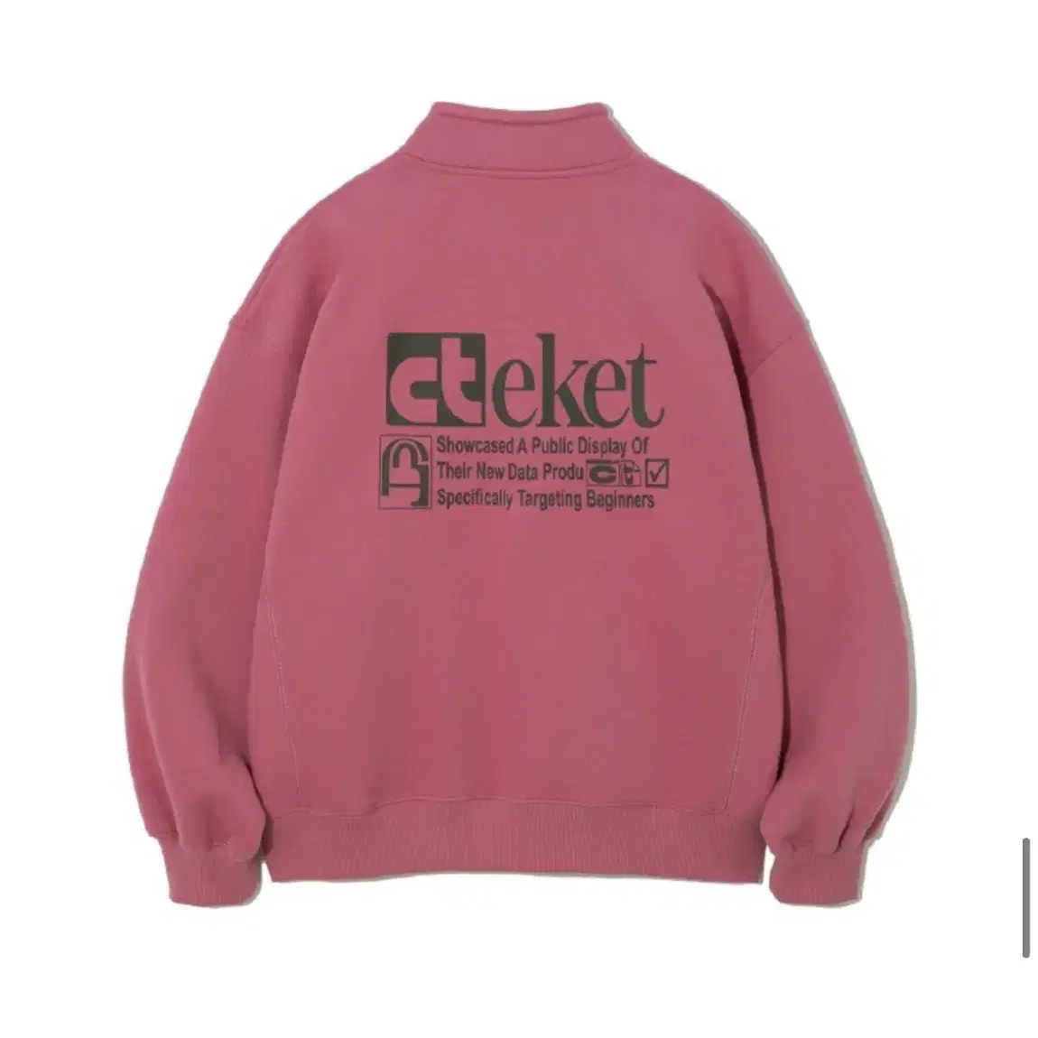 테켓 하프집업 Plan Half Zip-Up Sweatshirt Pink