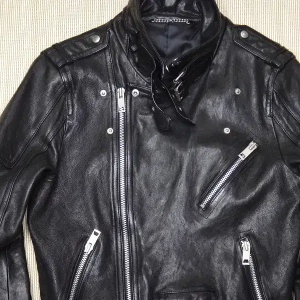 (95) 레더 leather 라이더 남성 슬림 자켓