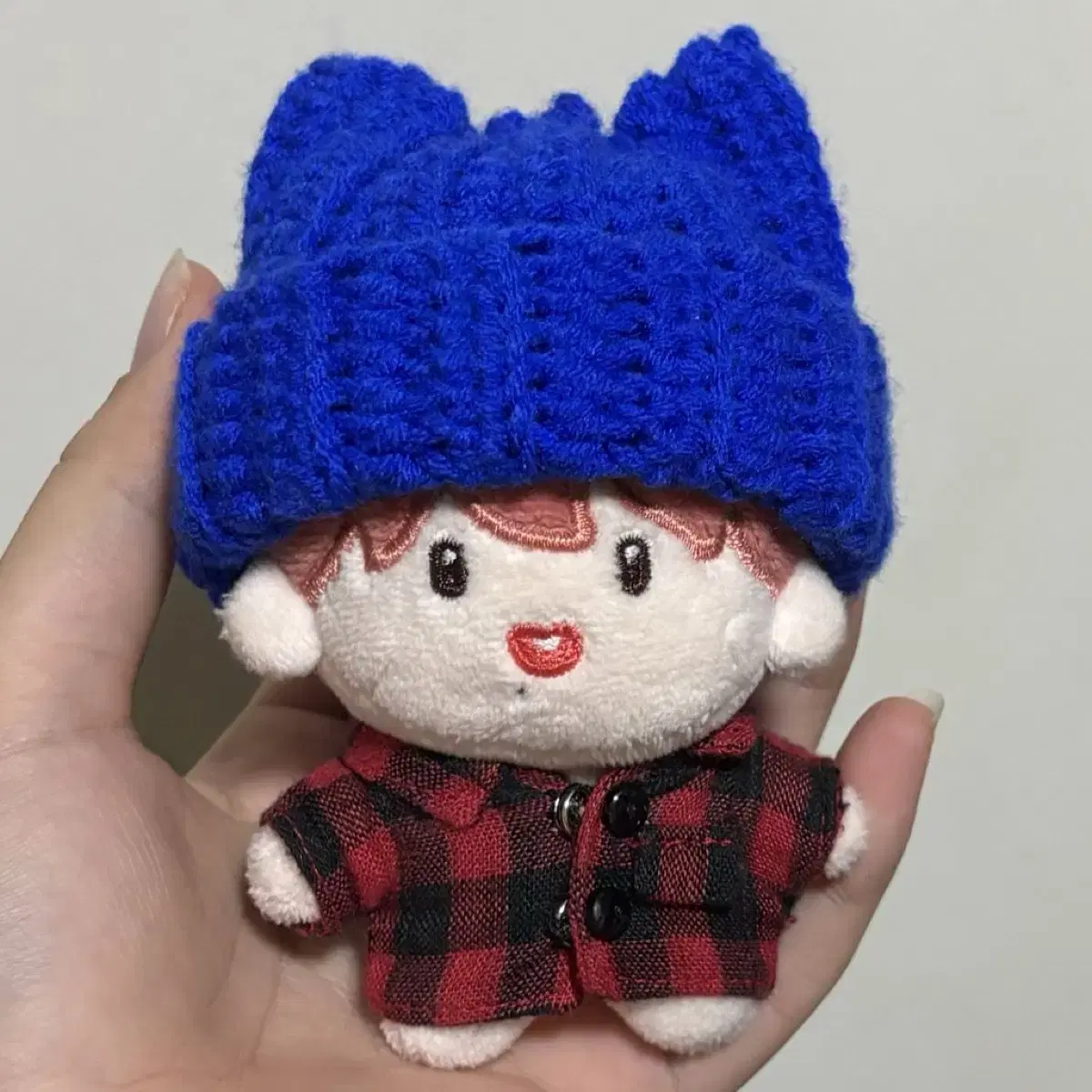 10cm 뜨개 인형 옷 모자