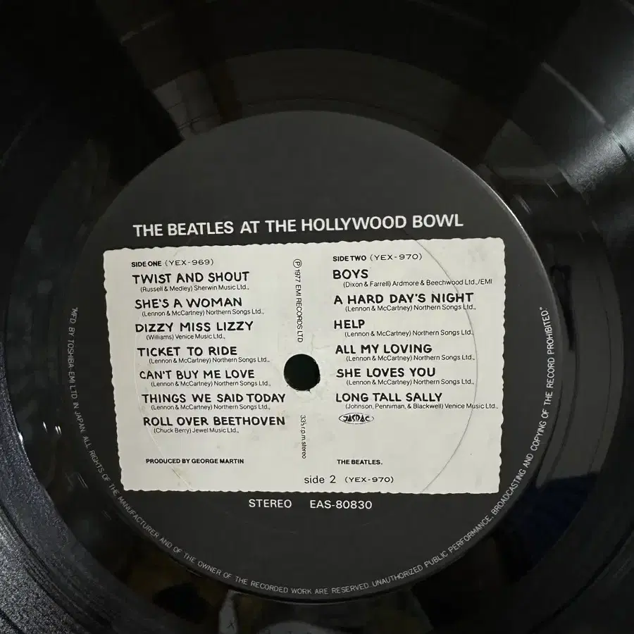 (민트급 알판)The Beatles Live LP