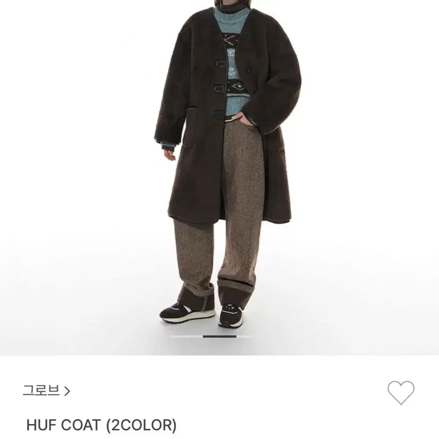 그로브 huf coat-브라운