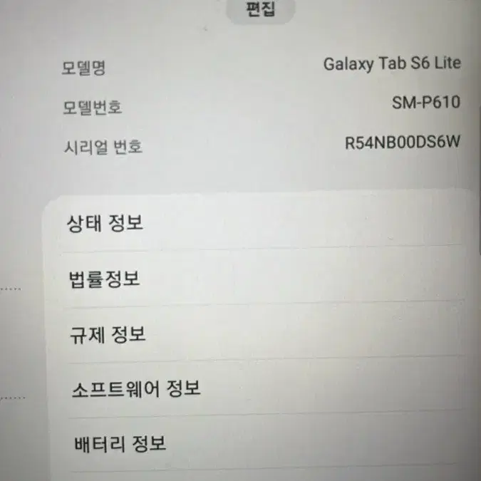 갤럭시탭 S6 Lite (본체+케이스+s펜+종이 질감 필름)